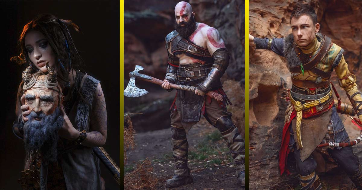 Así lucen los sorprendentes cosplays de Kratos Atreus y Freya